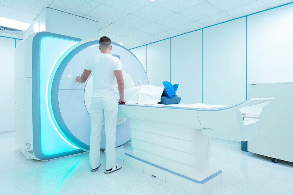 Hearing implant safety: MRI examination in hospital compatible with CI
