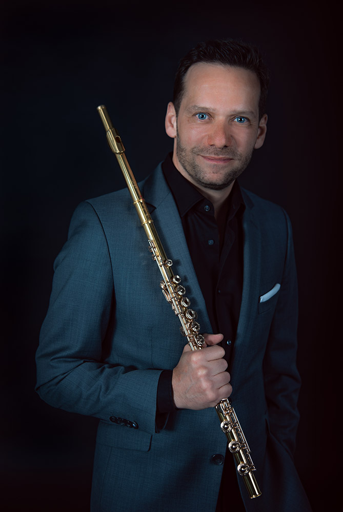Walter Auer with a flute 